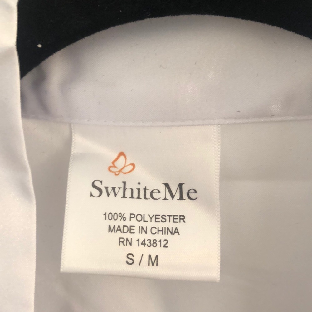 White silk, Rhinestone Bride Robe - Picture 4 of 4